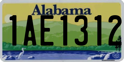 AL license plate 1AE1312
