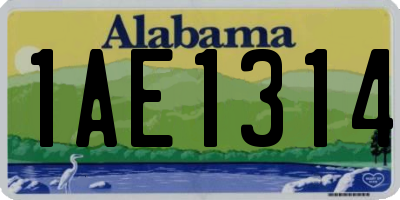 AL license plate 1AE1314
