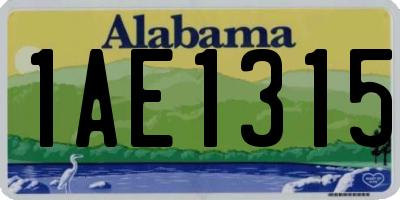 AL license plate 1AE1315
