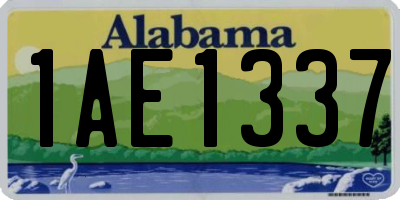 AL license plate 1AE1337