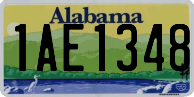 AL license plate 1AE1348