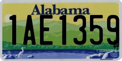 AL license plate 1AE1359