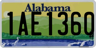 AL license plate 1AE1360