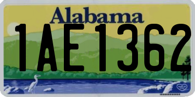 AL license plate 1AE1362