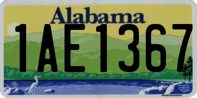 AL license plate 1AE1367