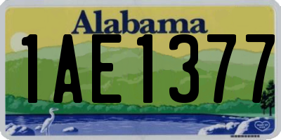 AL license plate 1AE1377