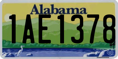 AL license plate 1AE1378
