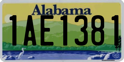 AL license plate 1AE1381