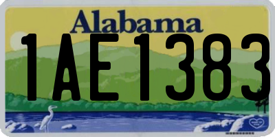 AL license plate 1AE1383
