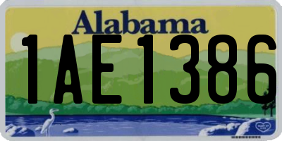 AL license plate 1AE1386