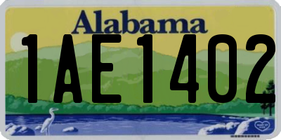 AL license plate 1AE1402