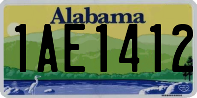 AL license plate 1AE1412