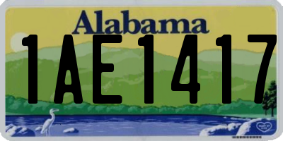 AL license plate 1AE1417