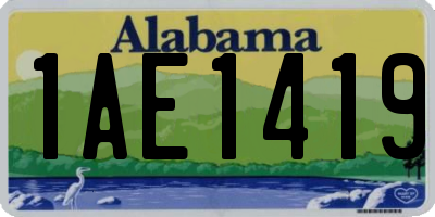 AL license plate 1AE1419