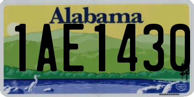 AL license plate 1AE1430