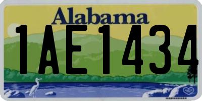 AL license plate 1AE1434