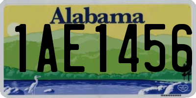 AL license plate 1AE1456