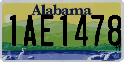 AL license plate 1AE1478