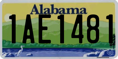 AL license plate 1AE1481