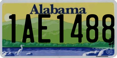 AL license plate 1AE1488