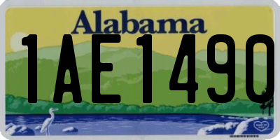 AL license plate 1AE1490