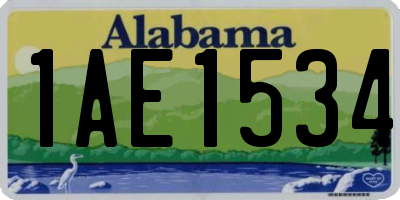AL license plate 1AE1534