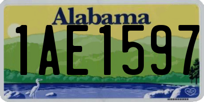 AL license plate 1AE1597