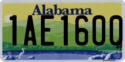 AL license plate 1AE1600