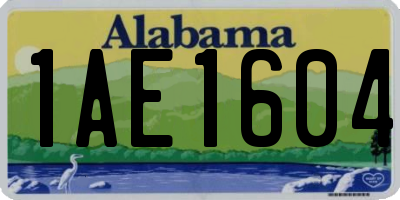 AL license plate 1AE1604