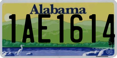 AL license plate 1AE1614