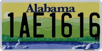 AL license plate 1AE1616