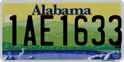 AL license plate 1AE1633