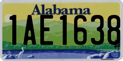AL license plate 1AE1638
