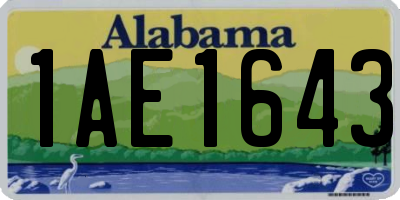AL license plate 1AE1643