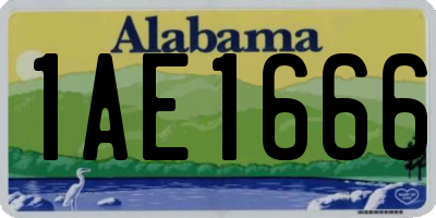 AL license plate 1AE1666