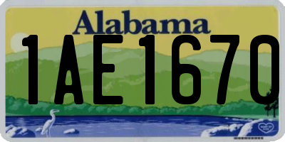 AL license plate 1AE1670