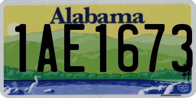 AL license plate 1AE1673