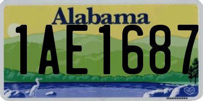 AL license plate 1AE1687