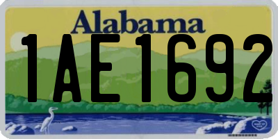 AL license plate 1AE1692