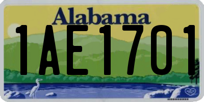 AL license plate 1AE1701