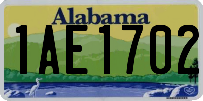 AL license plate 1AE1702