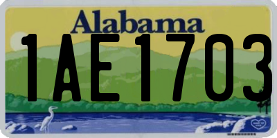 AL license plate 1AE1703