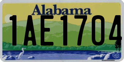 AL license plate 1AE1704