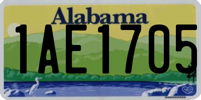 AL license plate 1AE1705