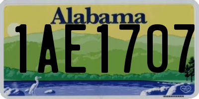 AL license plate 1AE1707