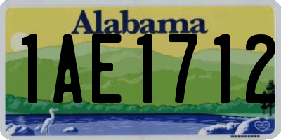 AL license plate 1AE1712