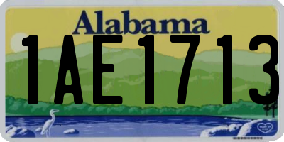 AL license plate 1AE1713
