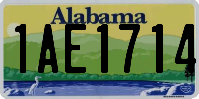 AL license plate 1AE1714