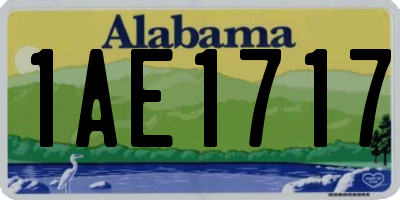 AL license plate 1AE1717