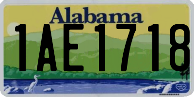 AL license plate 1AE1718